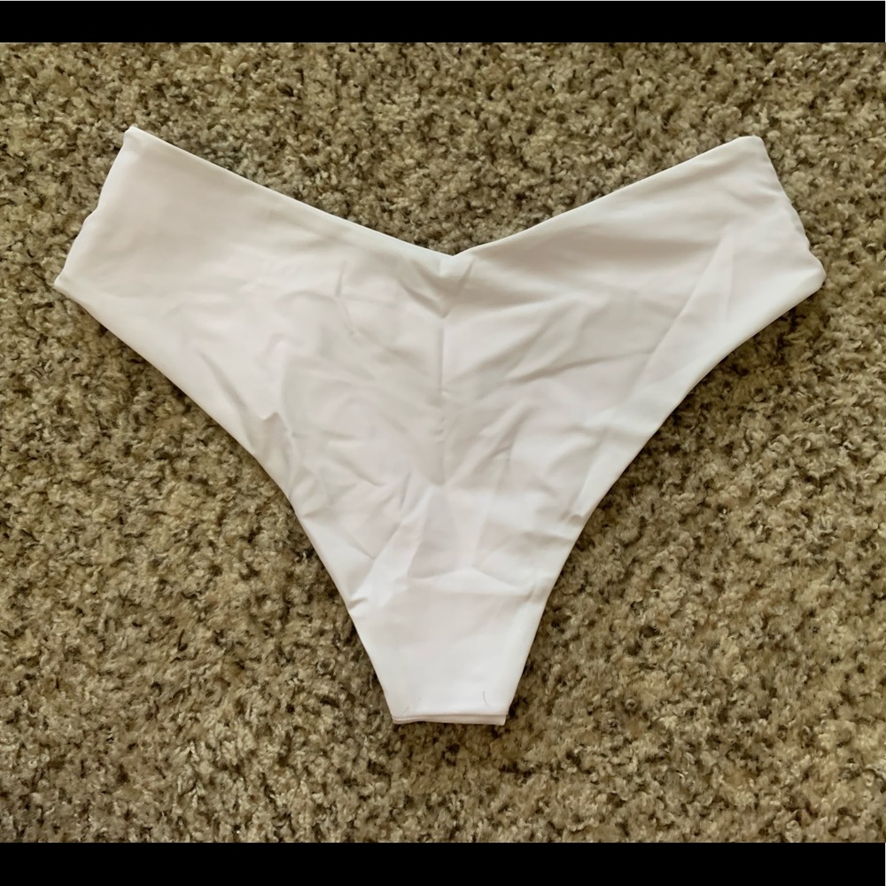 White bikini bottoms